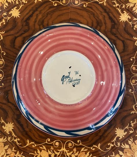 Gail Pittman Signed 15″ Serving Bowl Wake Robbin Consign Or Sell