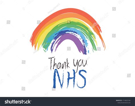 Thank You NHS Rainbow Vector Royalty Free Stock Vector 1714622164