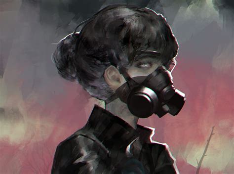 Anime Original Gas Mask Girl Hd Wallpaper Peakpx