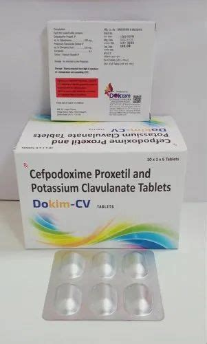 Dokim Cv Cefpodoxime Proxetil Clavulanic Acid Tablets Grade Standard