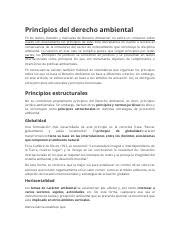 Principios Del Derecho Ambiental Docx Principios Del Derecho