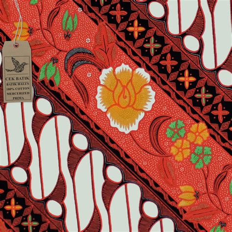 Batik Tradisional Motif Etnik Modern Pesona Parang Bunga Peach