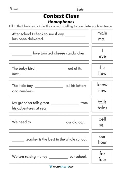 Context Clues Practice 3rd Grade