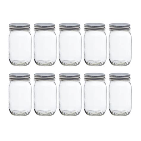 Ball Mason Jars, Wide Mouth, 32 Oz Quart Size with Lids & Bands, Set of ...