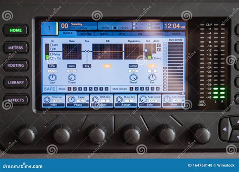 Closeup Of Professional Audio Engineering Studio Equipment Used To