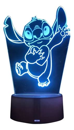 Lumínária Led 3d Abajur Lilo Stitch Parcelamento sem juros