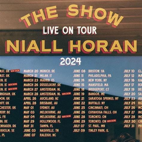 Niall Horan On Instagram Tickets For The Show Live On Tour Are