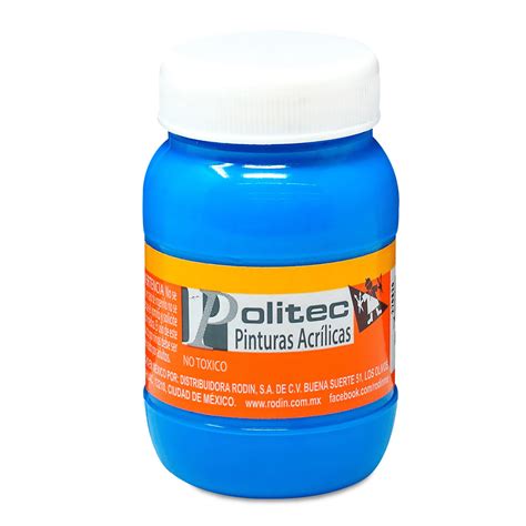 Pintura Acrilica Azul Celeste Politec N313 100ml Pz Office Depot El