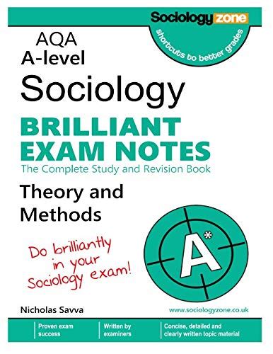 AQA Sociology BRILLIANT EXAM NOTES Theory And Methods A Level Year 2