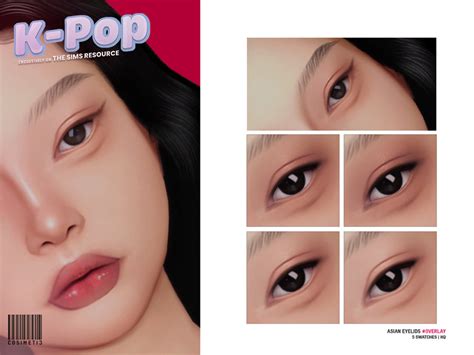 The Sims Resource K Pop Asian Eyelids Overlay Version N