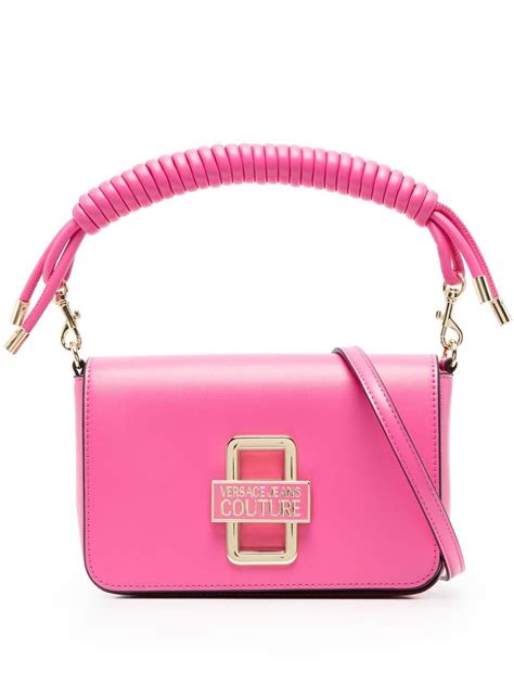 Versace Jeans Couture Faux Leather Shoulder Bag Pink FARFETCH UK