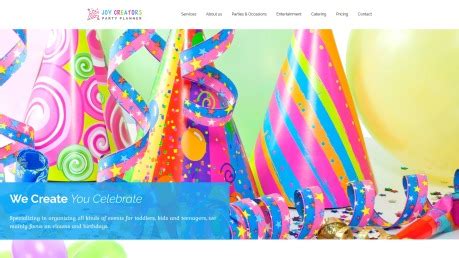 Birthday Website Template for Entertainment Website | TemplateMonster