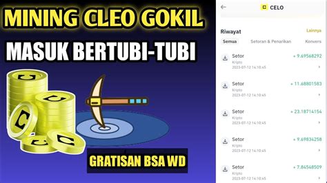 Wd Sekali Masuk X Mining Koin Celo Terbaru Mining Usdt Tercepat