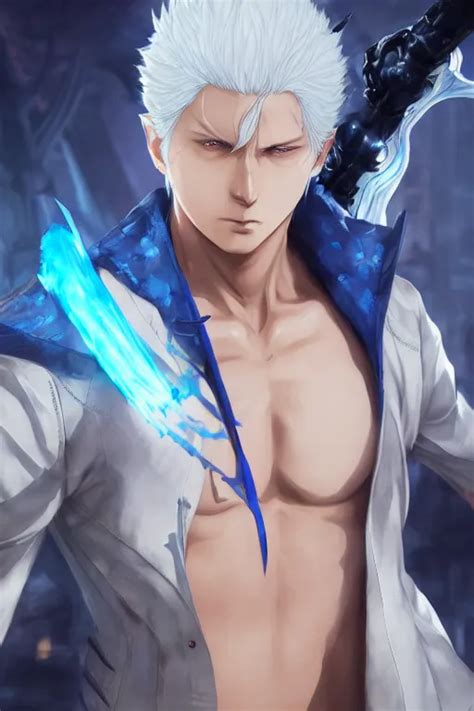 Beautiful Anime Art Of Vergil From Devil May Cry By Stable Diffusion