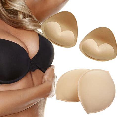 Pair Women Summer Swimsuit Padding Inserts Sponge Foam Bra Pads Chest