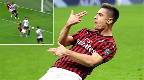 Ac Milan Lecce Krzysztof Pi Tek I Jego Gol Wideo Serie A Eurosport