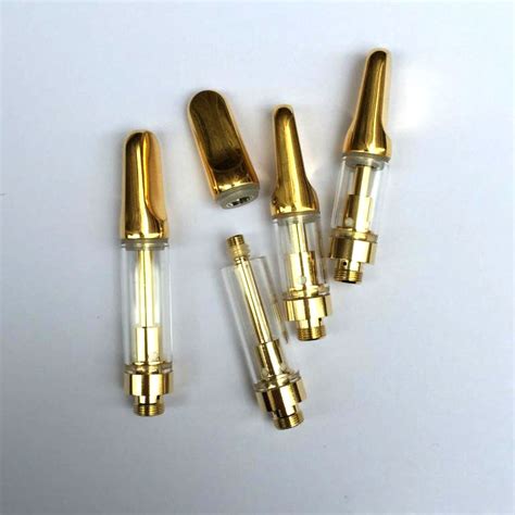 5ml 1ml 510 Thread Glass Ceramic Coil Th205 Th210 Vape Cartridge With Gold Ceramic Tip For