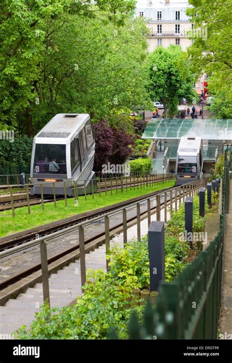 Funicular Basilica Sare Coeur Sacred Heart Montmartre Paris France