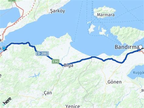 Çanakkale Lapseki Bandırma Balıkesir Arası Kaç Km Yol Tarifi