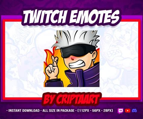 Artstation Twitch Emote Emote Rage Gojo Satoru Emote Jujutsu