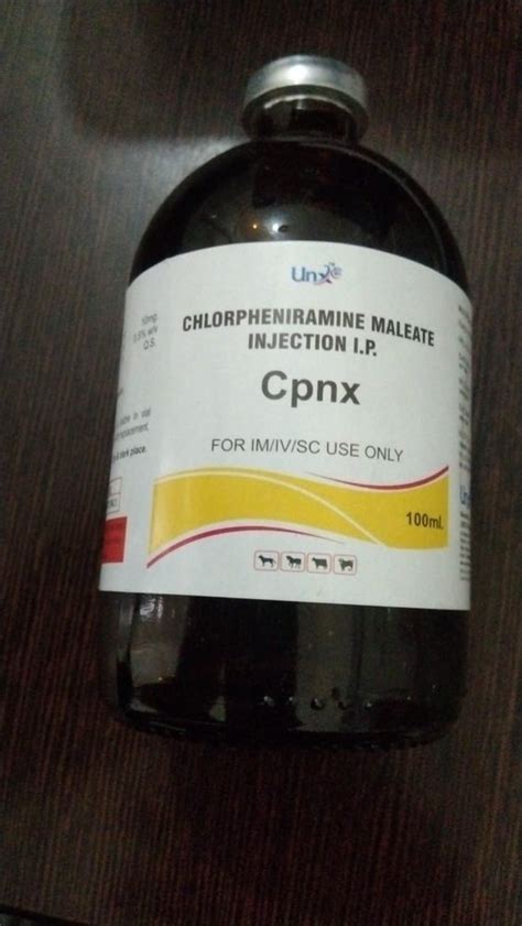 LIQUID CPNX 100 Ml CHLORPHENIRAMINE MALEATE INJECTION I P For I M