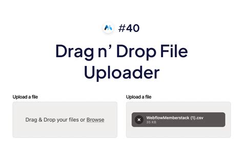 Webflow Showcased Drag N Drop File Uploader