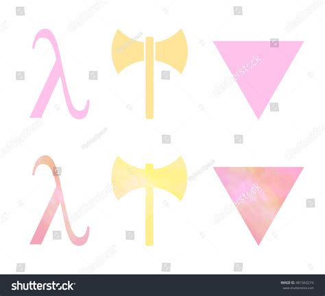 Vektor Stok Lgbt Lesbian Movements Pride Symbols Set Tanpa Royalti Shutterstock