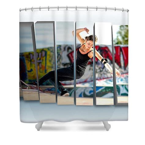 Skateboarding Fun Shower Curtain By Marvin Blaine Cool Shower