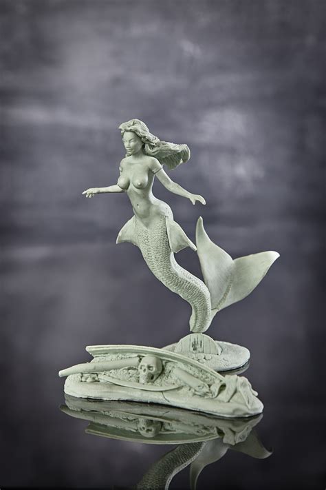 Resin Kit Model Naked Figure Girl Mermaid 75mm Toy Fully Etsy Australia