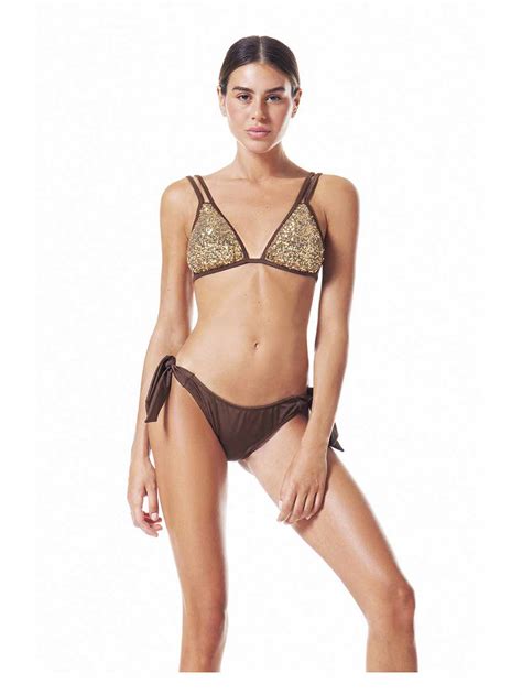 Bikini Donna Giveness In Lycra Cioccolato Albos Underwear Shop Online Intimo