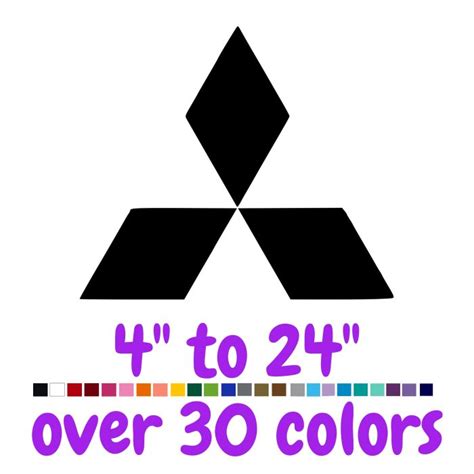 Mitsubishi Logo Vinyl Decal Custom Size Sports Stickers Usa