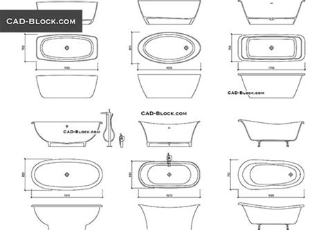 Bathtub Autocad Blocks Free Download Cad File Plan Elevation