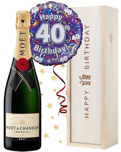 40th Birthday Champagne And Balloon T Next Day Delivery Uk