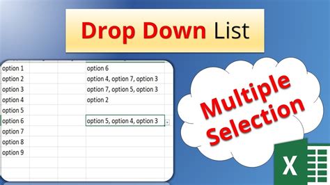 How To Create Drop Down List With Multiple Selections Or Values In Excel Youtube