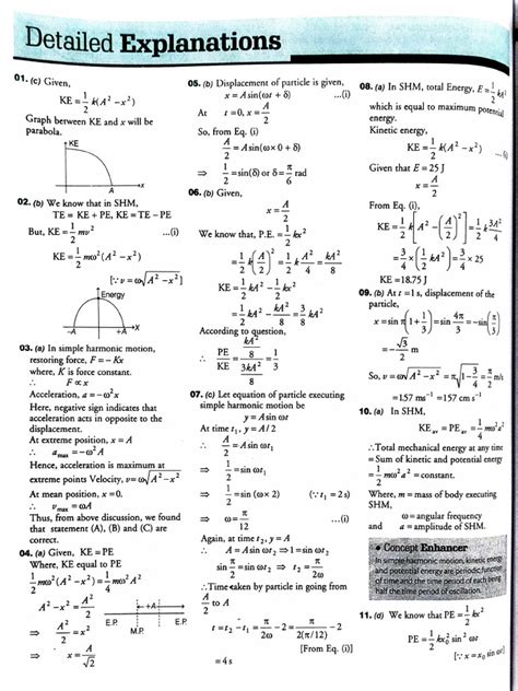 Oscillations & Waves Iit-Jee & Neet (Solutions | PDF | Mechanical ...