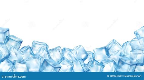 Ice Cubes Blocks Frame Stock Vector Illustration Of Design 250234108