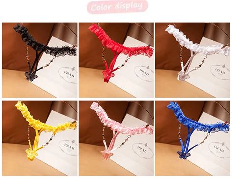 Mature Women Sexy Beading Crotchless G String Panties Breathable Eco