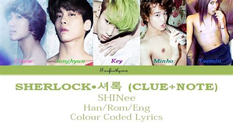 Shinee Sherlock Clue Note Colour Coded Lyrics Han Rom Eng