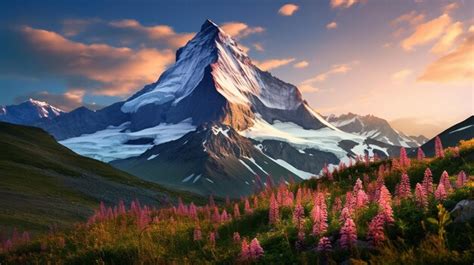 La Catena Montuosa Del Cervino Delle Alpi Situata Tra La Svizzera E L