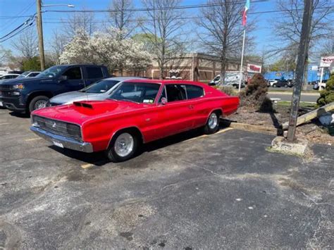 1966 Dodge Charger Coupe Red Rwd Automatic Fastback For Sale