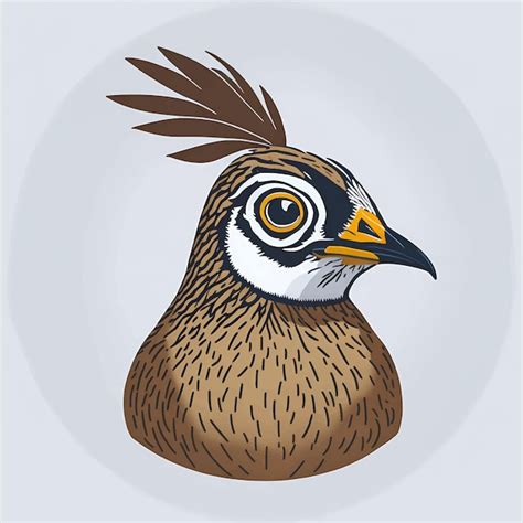 Premium Vector Vector Illustration Of Cute Quail Bird Head Icon