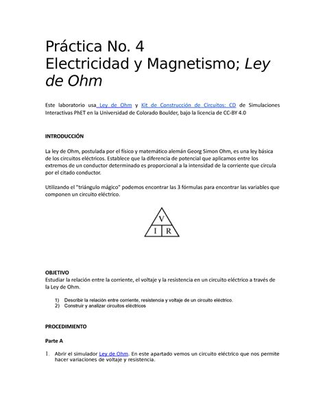 Práctica No 4 Equipo 6 Práctica No 4 Electricidad