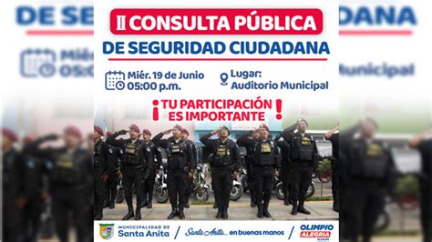 II Consulta Pública de SEGURIDAD CIUDADANA Campañas Municipalidad