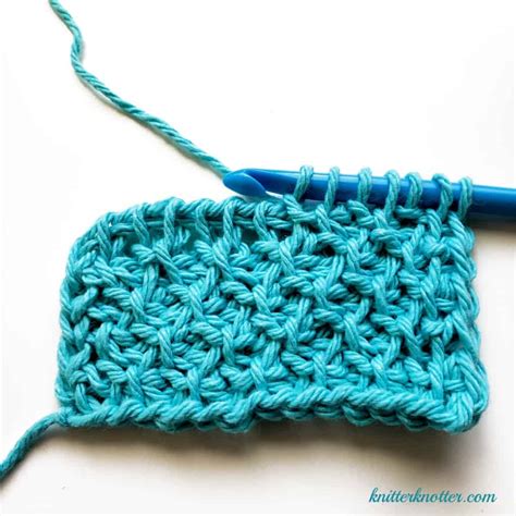 Tunisian Crochet Tutorial Honeycomb Stitch Knitterknotter