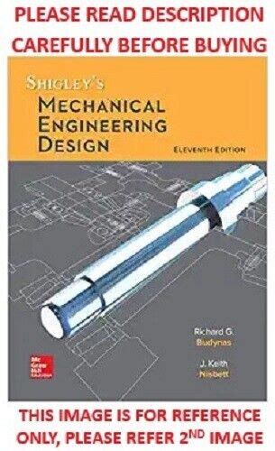 Shigleys Mechanical Engineering Design Th International Softcover Ed