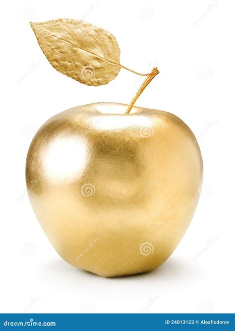 Gold Apple Stock Image Image Of Artistic Gilded Metal 24013123