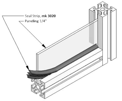 Seal Strip For Panel Materials Extruded Aluminum Framing