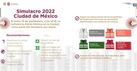 19 S Así será el Simulacro Nacional 2022 que se realizará este lunes