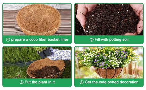 Amazon Qwtmkte Pcs Inch Hanging Basket Coco Liners