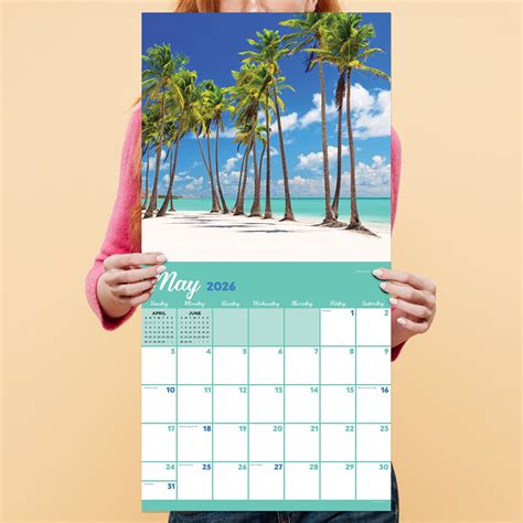 2026 Tropical Beaches - Square Wall Calendar
